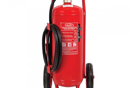 Kuru Kimyevi Tozlu Yangın Tüpleri 25kg Arabalı MKM-TC25